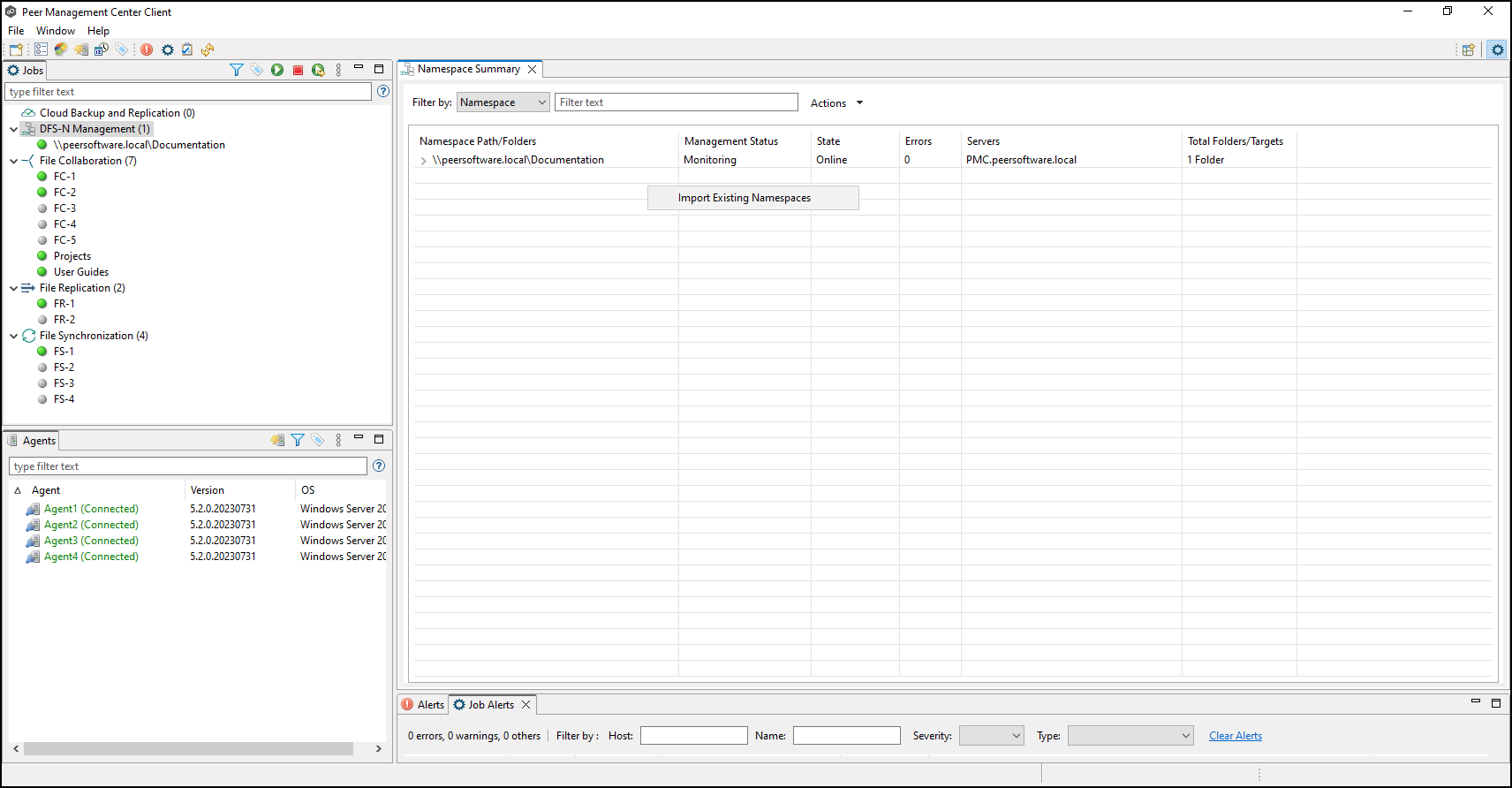 DFS-Import Existing Namespace-1