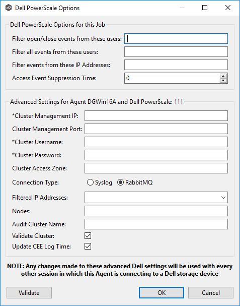 Dell Storage Information-PowerScale-Advanced Options-RabbitMQ