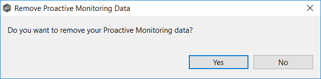 Analytics-Preferences-Proactive Monitoring-Disabling Proactive Monitoring-Remove proactive monitoring data dialog