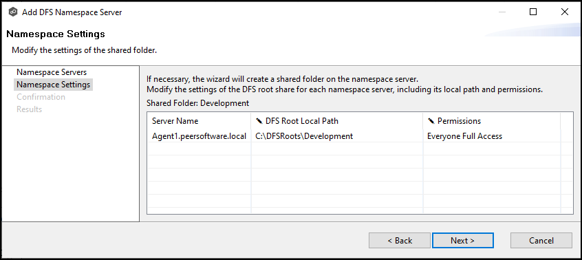 DFS-Adding Namespace Server-7