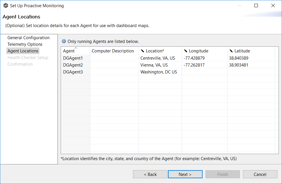 Analytics-Preferences-Proactive Monitoring-Step 3-Agent Locations