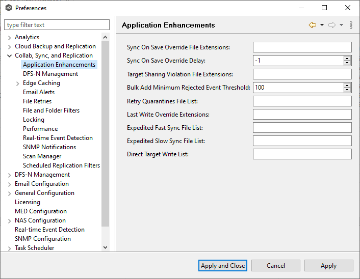 FC-Preferences-Application Enhancements