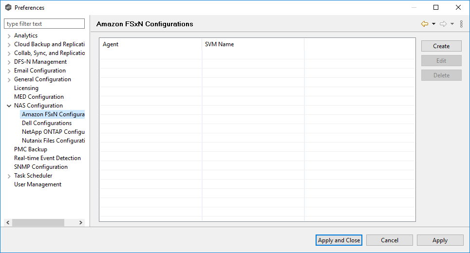 Amazon FSxN Configurations