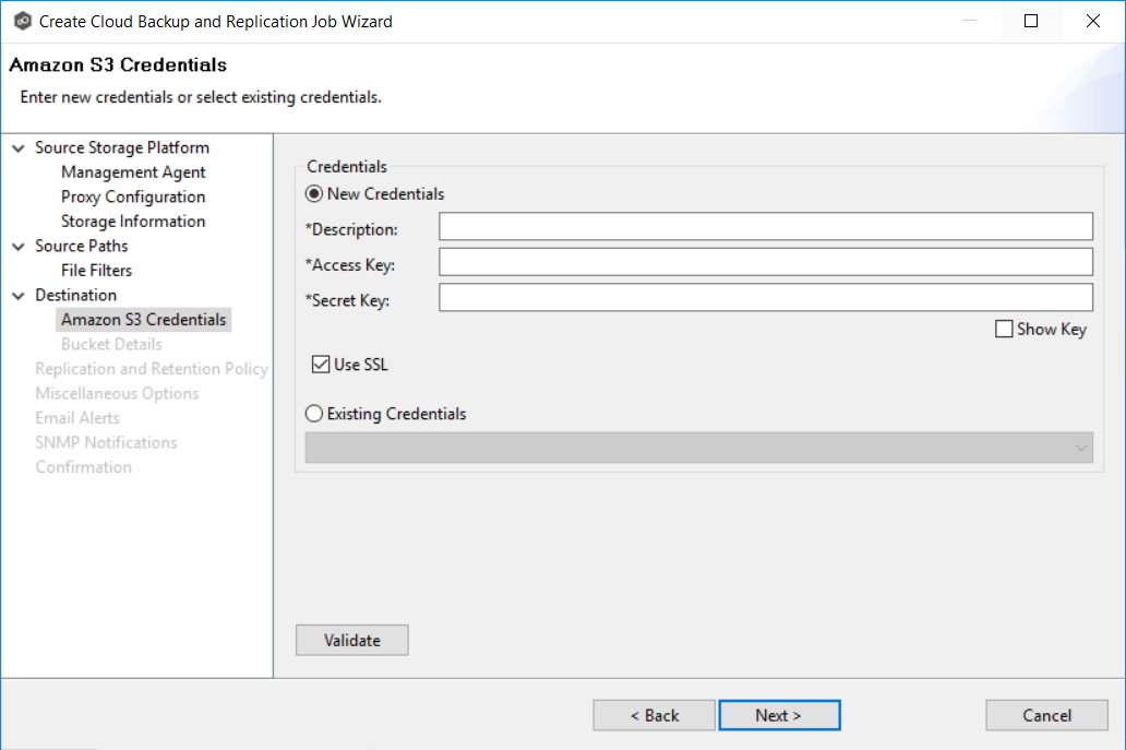 Peer Global File Service Help > Cloud Backup and Replication Jobs ...