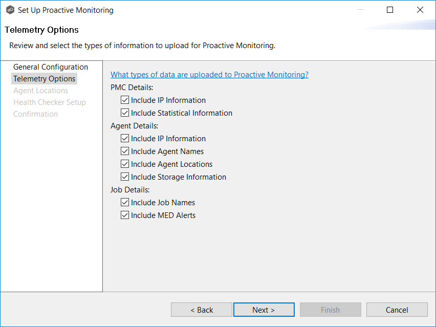 Analytics-Preferences-Proactive Monitoring-Step 2-Telemetry Options