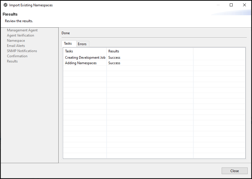 DFS-Import Existing Namespace-10