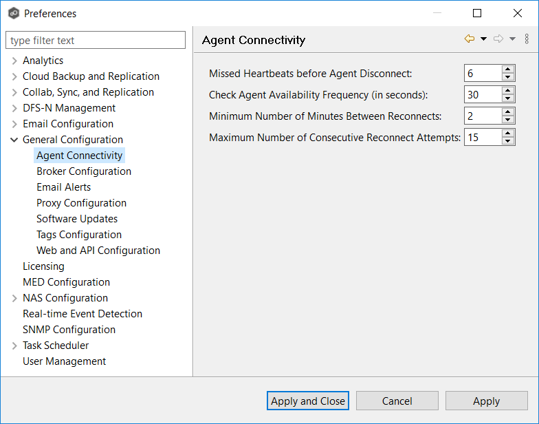 General-Preferences-Agent Connectivity