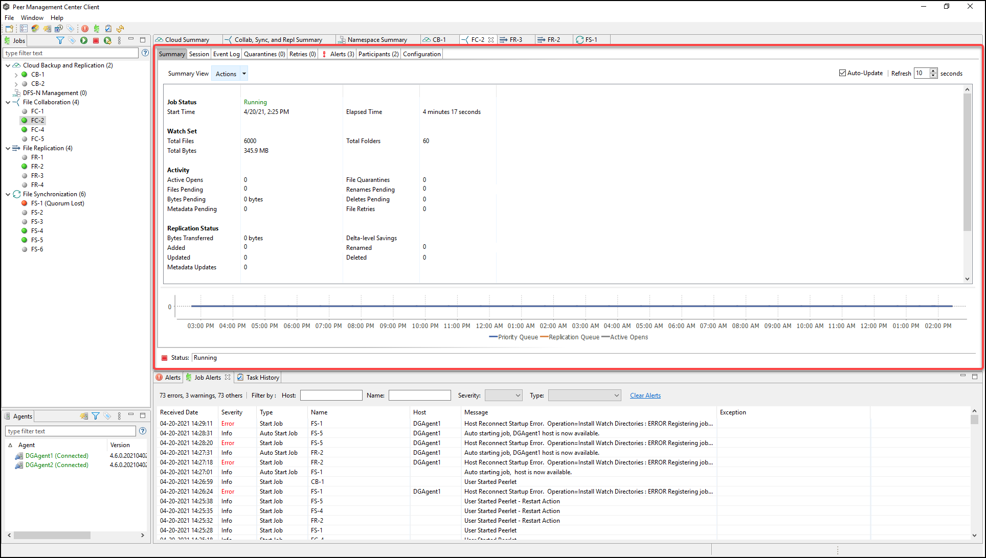 Peer Global File Service Help > Peer Management Center User Interface ...