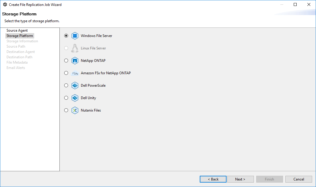 Peer Global File Service Help > File Replication Jobs > Creating a File ...