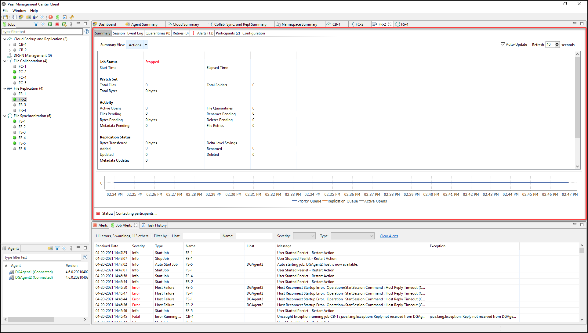Peer Global File Service Help > Peer Management Center User Interface ...