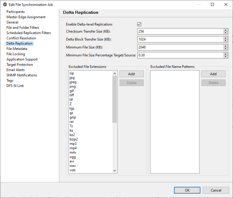 FS-Edit Job-Delta Replication