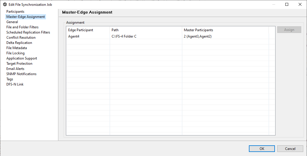 FS-Edit Job-Master-Edge Assignment