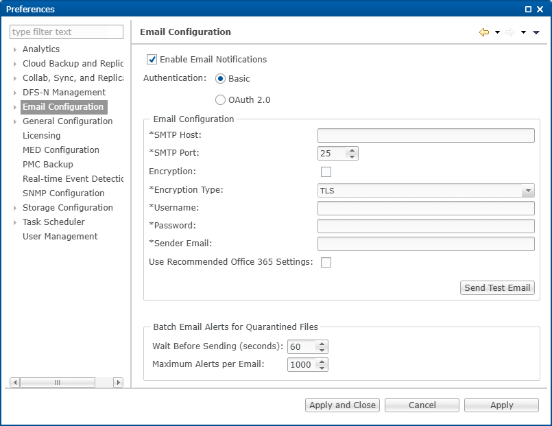 Email-Preferences-Email Configuration-Basic