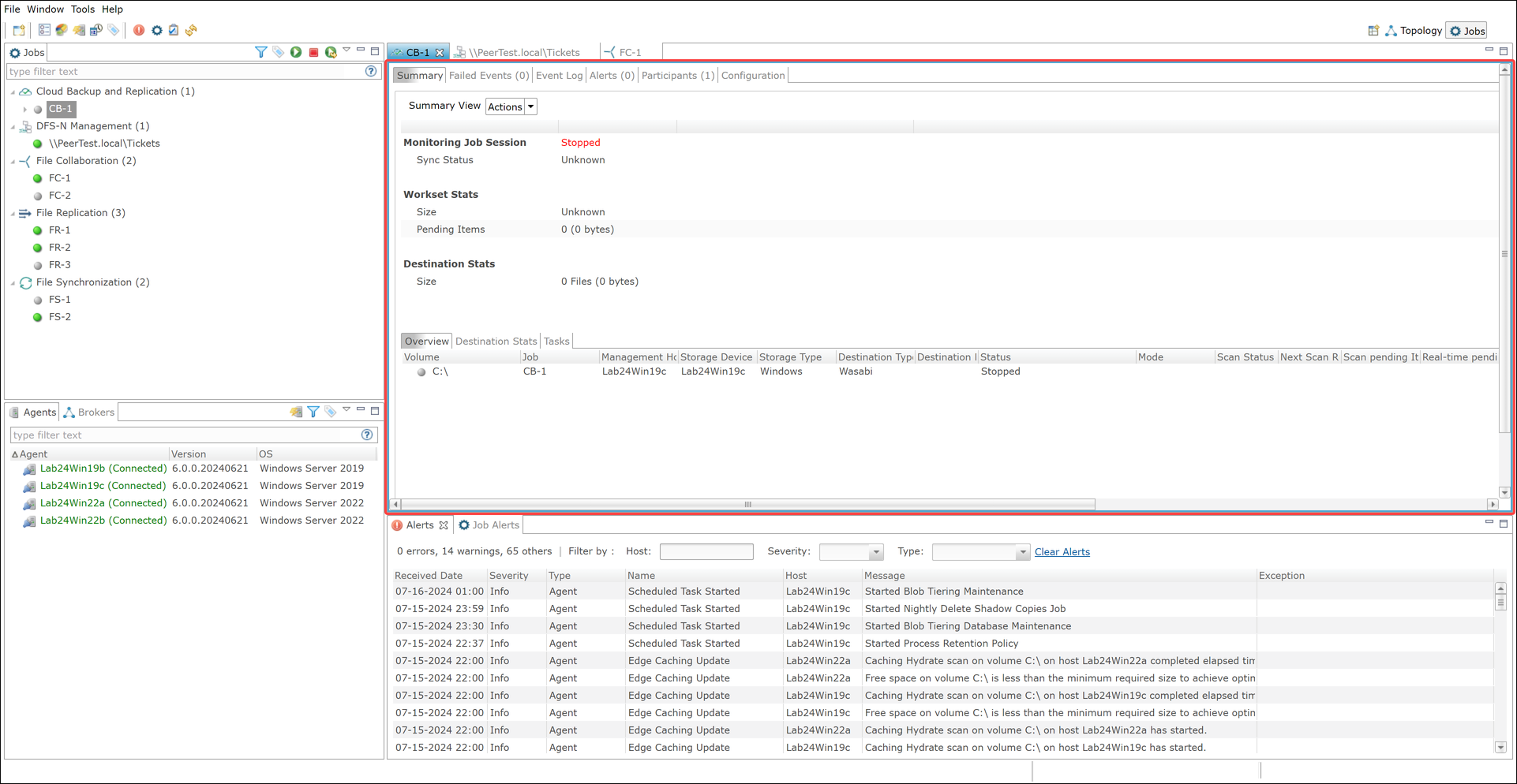Peer Global File Service Help > Peer Management Center User Interface ...